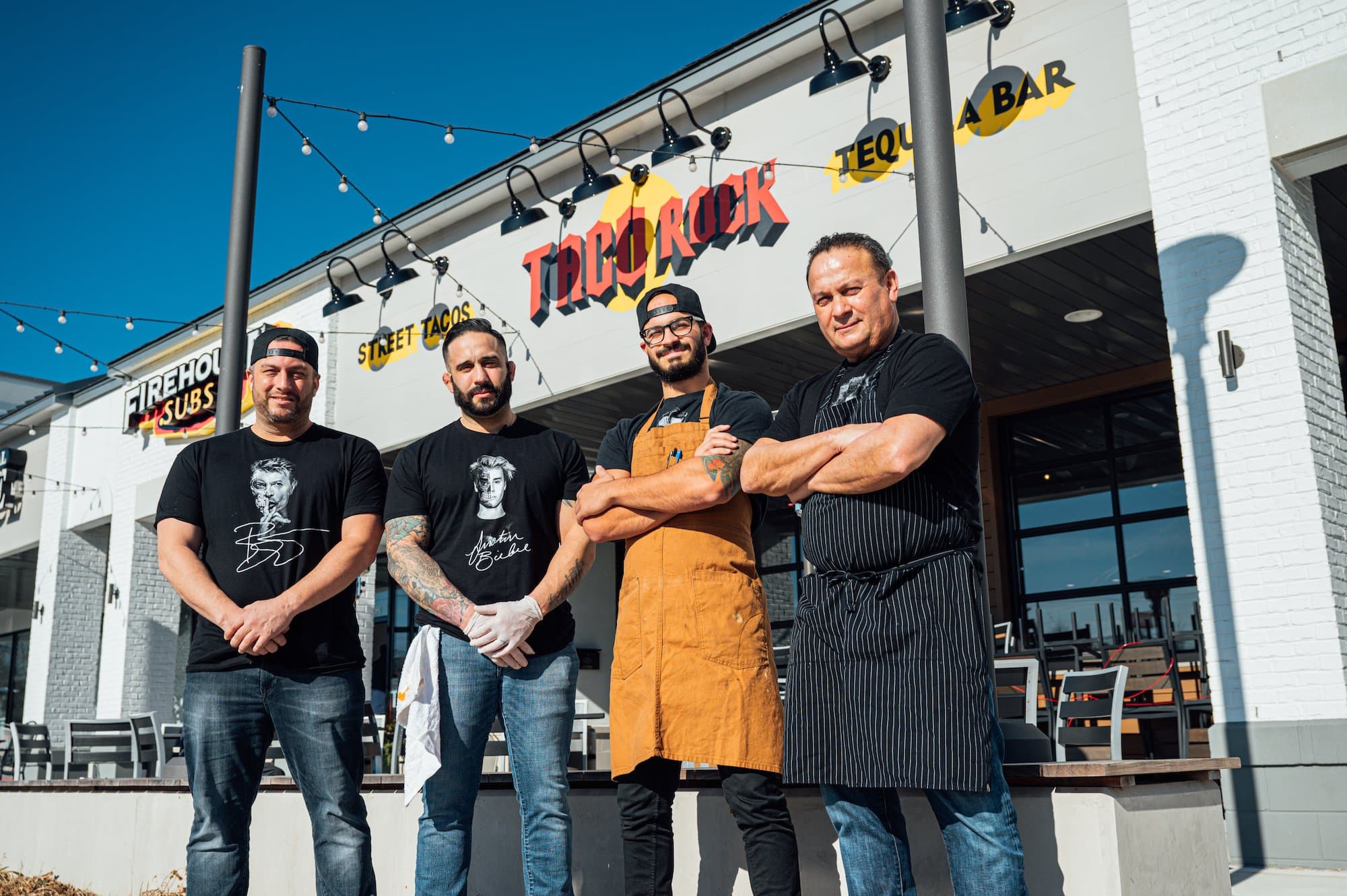 The Taco Rock team outside the restaurant